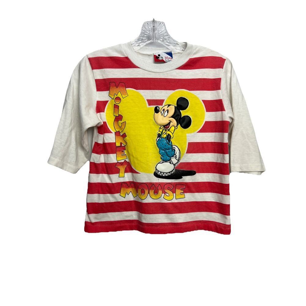 Vintage 80's Mickey Mouse Disney By Pilgrim 3/4 Sleeve T-Shirt Womens Large USA